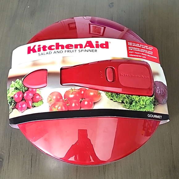 KitchenAid Kitchen Kitchenaid Salad And Fruit Spinner Os Red And
